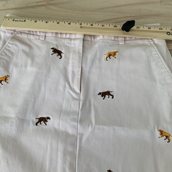 Larry Levine Light Pink Skirt with Embroidered Dogs super Cute Size 10 - Picture 6 of 7